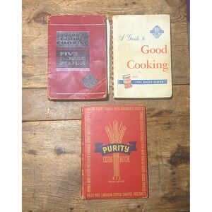 Vintage Cookbooks Purity Five Roses Mid Century Baking Collectible Set Nostalgia